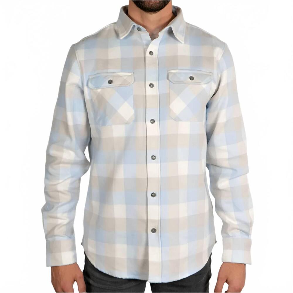 NEW MUSKOX grand flannel long sleeve shirt in sky